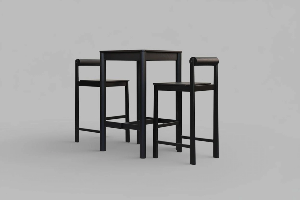 Bar table and chairs میز بار و صندلی